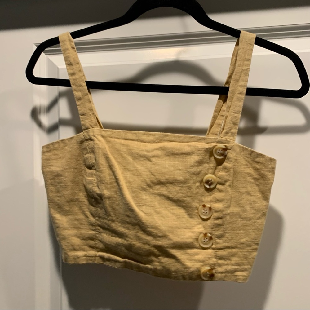 Crop top size s cotton , neutral boho chic